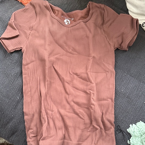 Free People | XTZ Ribbed Baby Tee Java - Picture 2 of 8